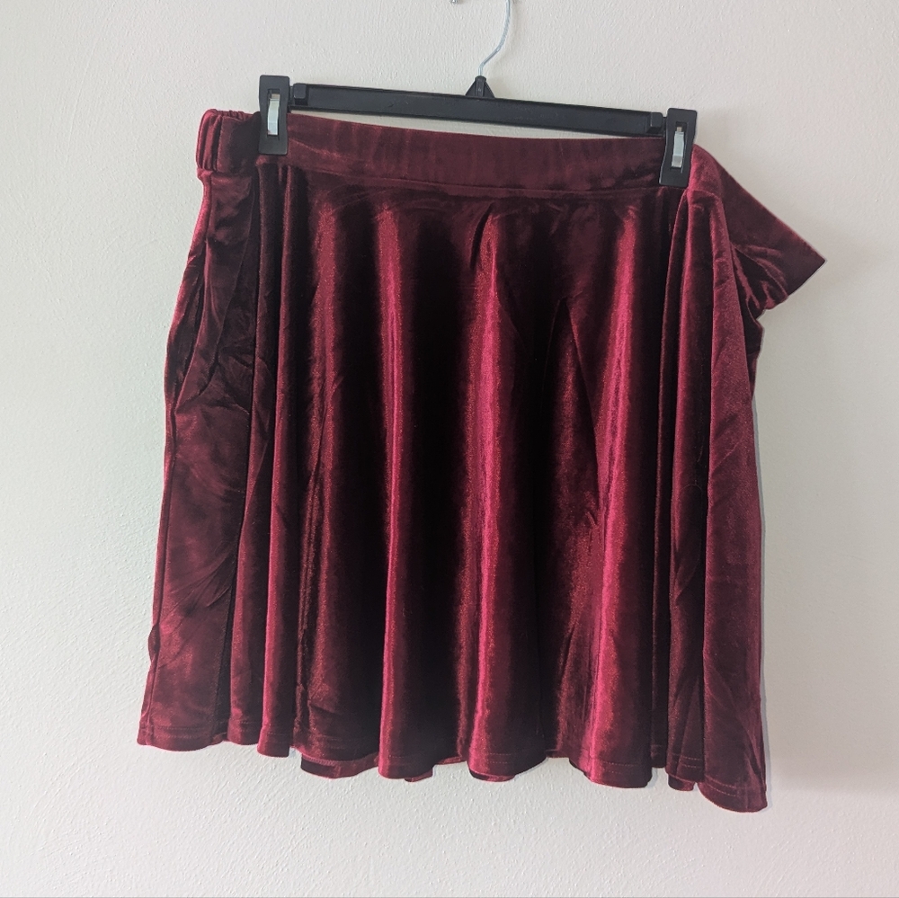 3X NWT Modcloth Red Velvet Swing Mini Skirt
